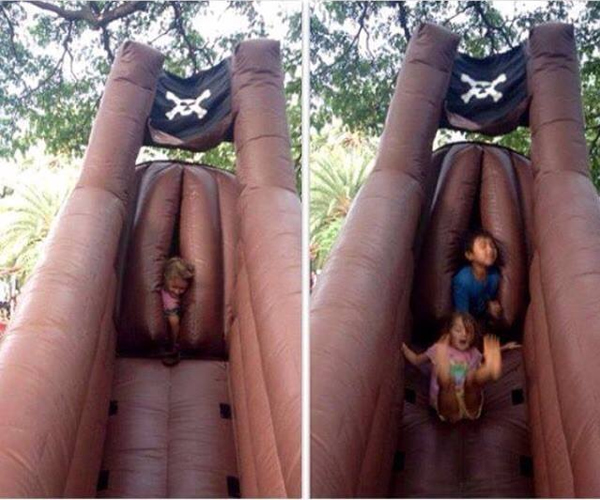 Vagina Inflatable Slide 